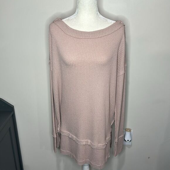 Free People North Shore Thermal Top Sand NWT size M - Picture 8 of 12